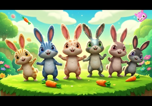 A collection of diverse Poor Bunny game skins
